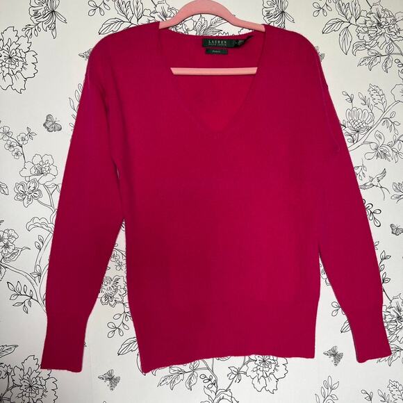 Lauren ralph lauren hot pink magenta sweater - Picture 1 of 6